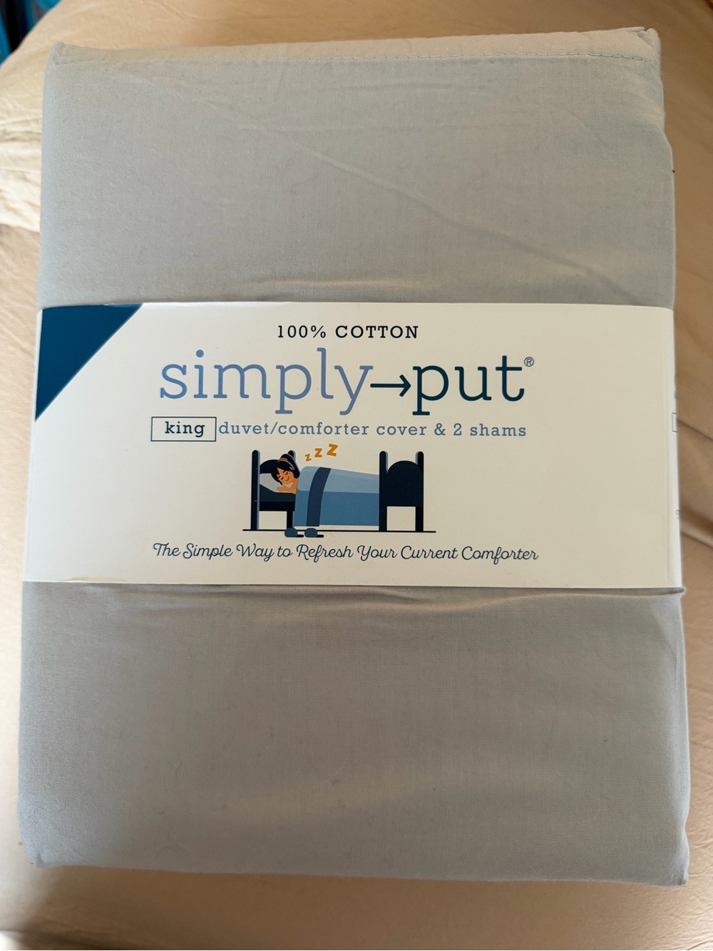 King Size 100% Cotton Duvet + 2 Shams